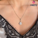 Сребърно колие Сатурн Bianca - 2