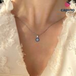 Сребърно колие синьо око Ludovica - 1