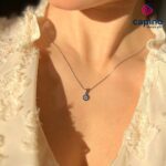 Сребърно колие синьо око Ludovica - 2
