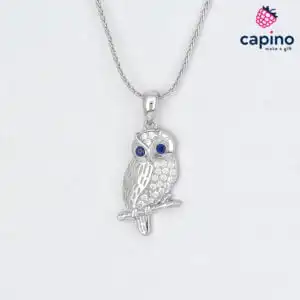 Сребърно колие сова Plama