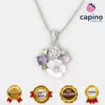 Сребърно колие Цвете Carla - 3