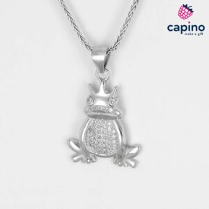 Сребърно колие жаба Lauretta