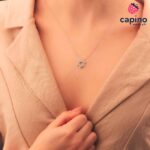Сребърно колие звезда Barbara - 1