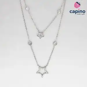Сребърно колие звезда Krappo