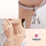 Сребърен талисман куче от балони Ippazio - 1