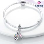 Сребърен талисман палитра с боички Martino - 2