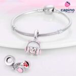 Сребърен талисман розоси слушалки Massimo - 1
