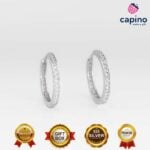 Сребърни обеци халки Filippa - 1