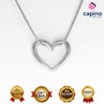 Сребърно колие сърце Gelsomina - 1