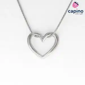 Сребърно колие сърце Gelsomina