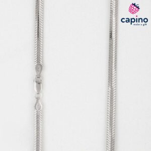 Сребърен синджир 45 см плоска змийска плетка T1 Snake