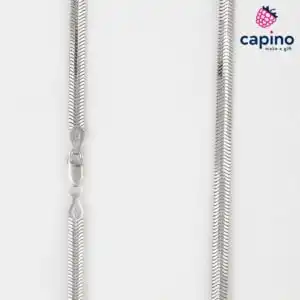 Сребърен синджир 45 см плоска змийска плетка T1 Snake