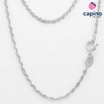 Сребърен синджир 50 см T1 Rope chain - 1