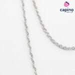 Сребърен синджир 50 см T1 Rope chain - 2