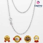 Сребърен синджир 50 см T1 Rope chain - 3