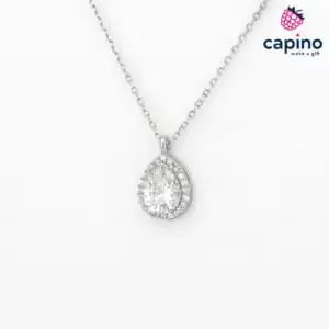 Сребърно колие капка Leone