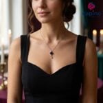 Сребърно колие ключ черна детелина Donato - 2