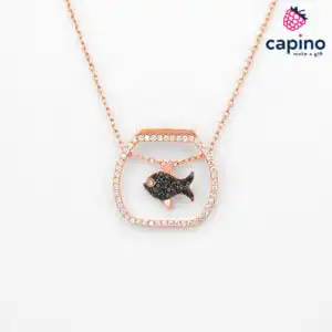 Сребърно колие рибка в аквариум Panfilo