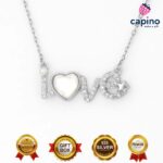 Сребърно колие Love сърце Gionata - 1