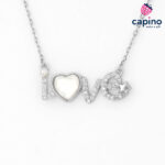 Сребърно колие Love сърце Gionata