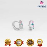 Детски сребърни обеци еднорог Cookie - 1