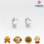 Детски сребърни обеци куче Angel - 1