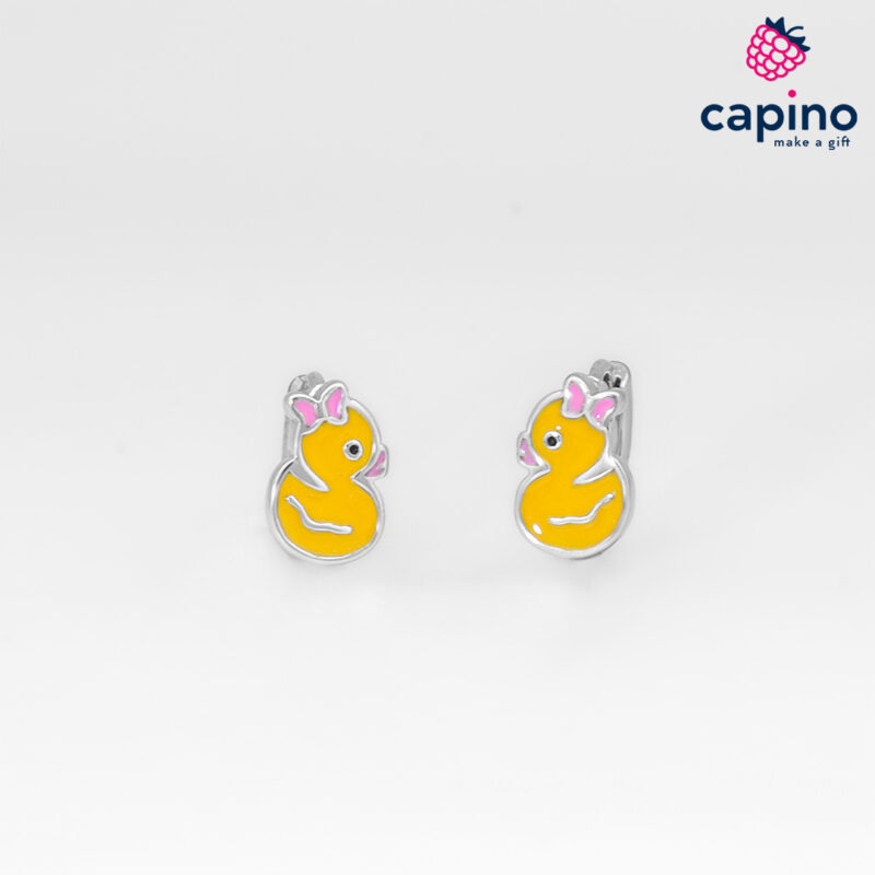 Детски сребърни обеци пате Bailey