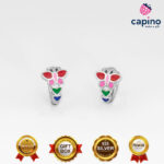 Детски сребърни обеци пеперуда Ella - 1