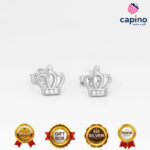 Сребърни обеци корона Salvi - 1