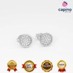 Сребърни обеци кръгче Rocco - 1