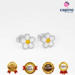 Сребърни обеци маргаритки Silvestro - 1