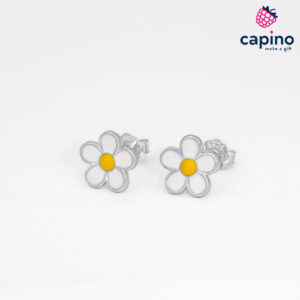 Сребърни обеци маргаритки Silvestro