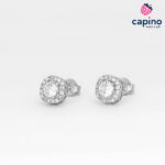 Сребърни обеци объл квадрат Ottavio - 1