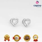 Сребърни обеци сърца Pier - 1