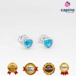 Сребърни обеци сърца Tazio - 1