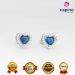 Сребърни обеци сърца Vito - 1