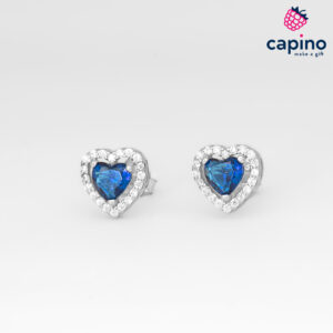 Сребърни обеци сърца Vito