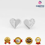 Сребърни обеци сърце Orazio - 1