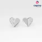 Сребърни обеци сърце Orazio