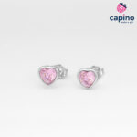 Сребърни обеци сърце Raffaellino