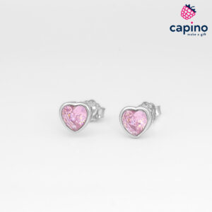 Сребърни обеци сърце Raffaellino