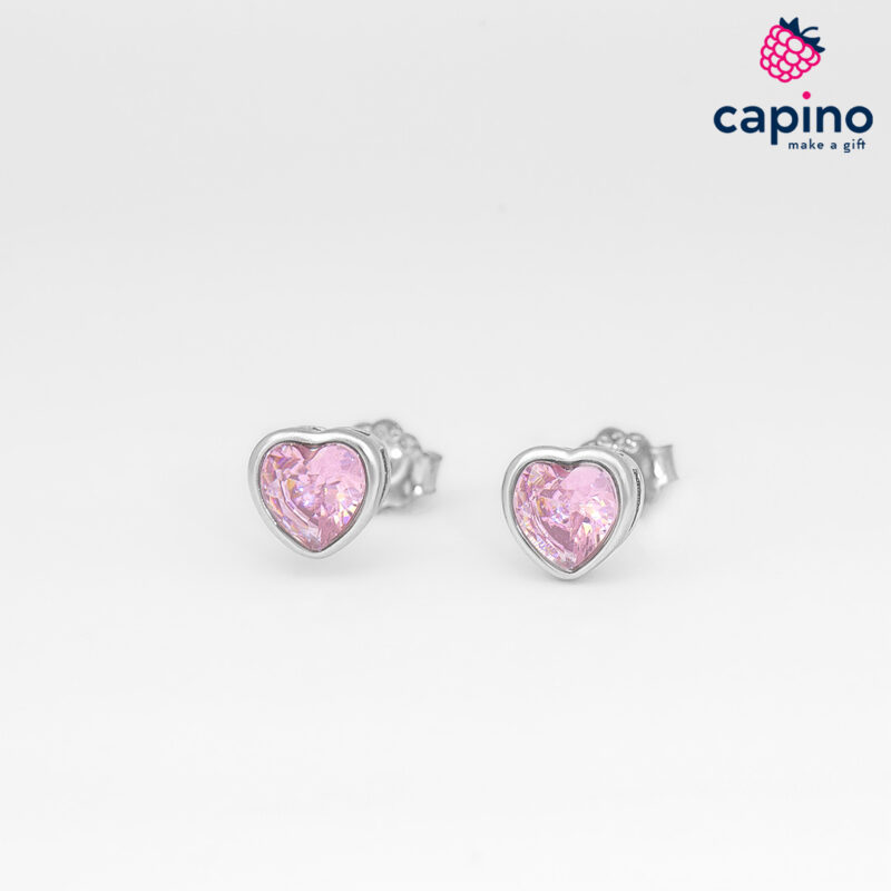 Сребърни обеци сърце Raffaellino
