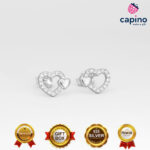 Сребърни обеци сърце Temistocle - 1