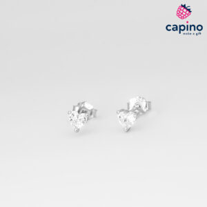 Сребърни обеци сърце Virgilio