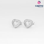 Сребърни обеци сърце Vittorio