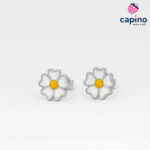 Сребърни обеци цвете Oreste