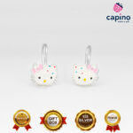 Детски сребърни обеци хелоу кити Maya - 1