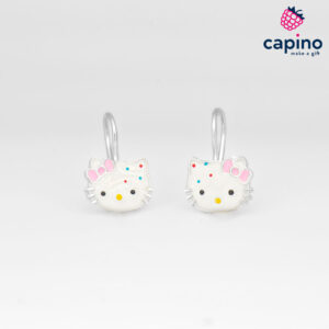 Детски сребърни обеци хелоу кити Maya