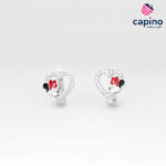 Детски сребърни обеци Мини Маус Smokey