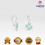 Детски сребърни обеци Peanut - 1